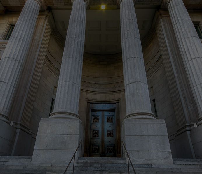 Columns of a courthouse